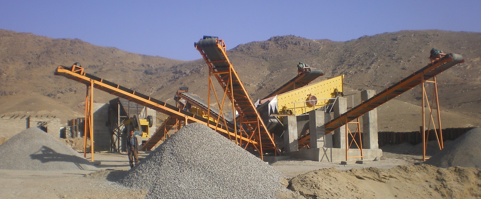 stationary type gravel crushing plant for sale