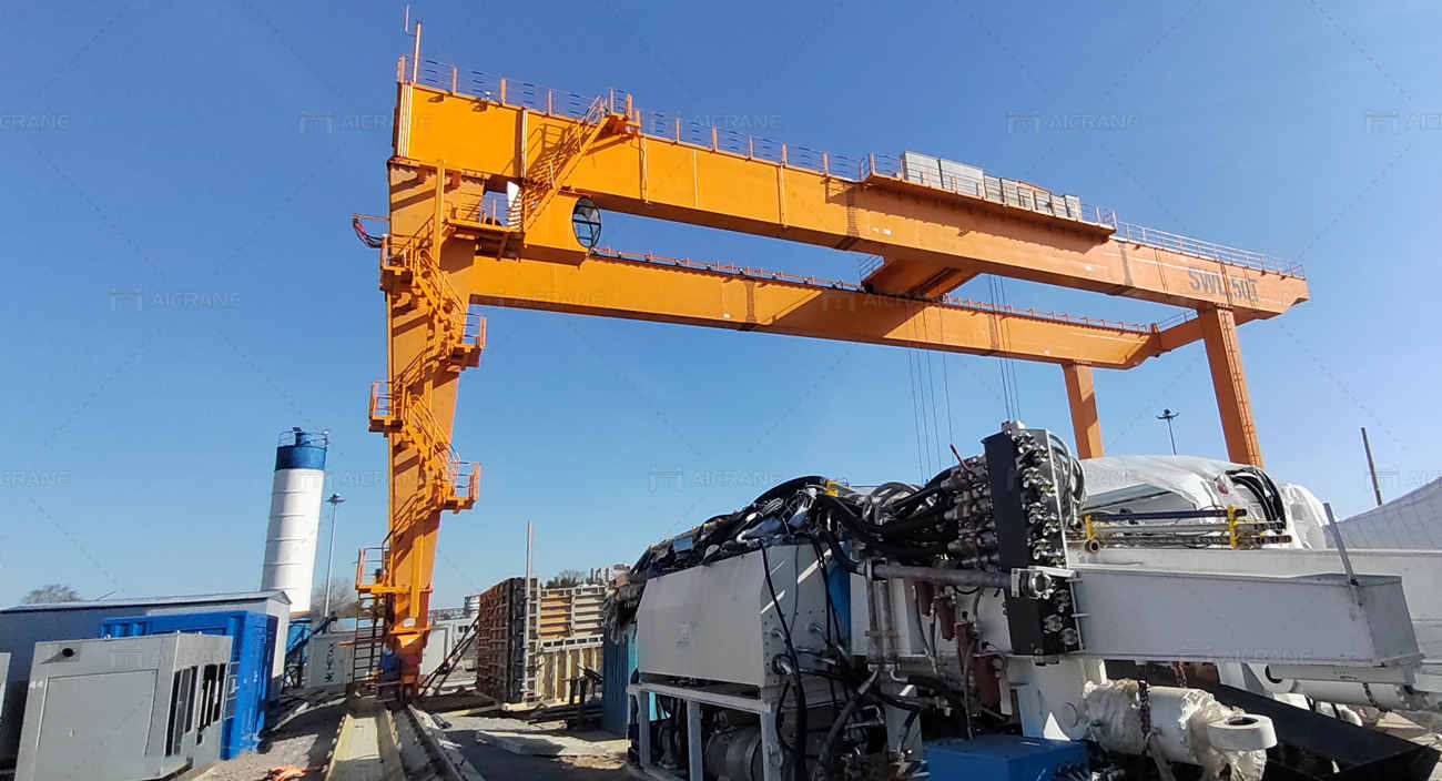 50 Ton Electric Gantry Crane for Runnel Construction