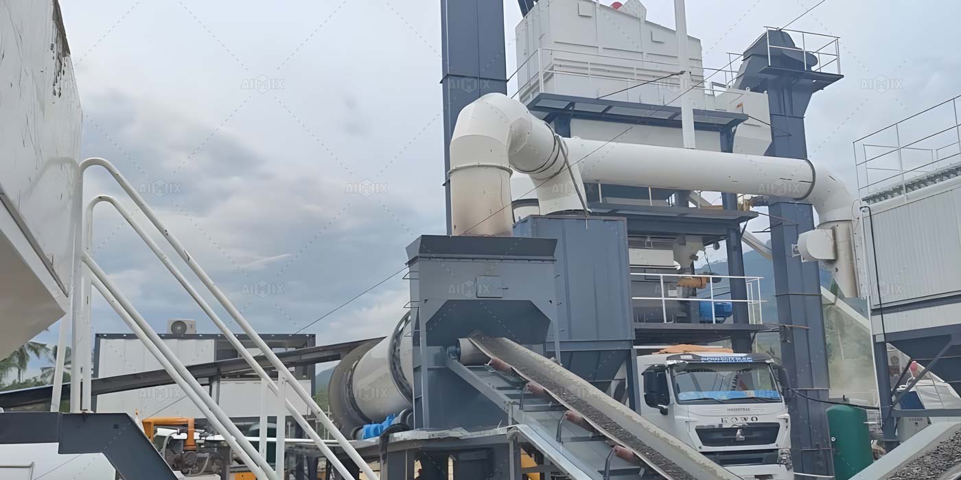 60 ton asphalt plant producing asphalt in the Philippines