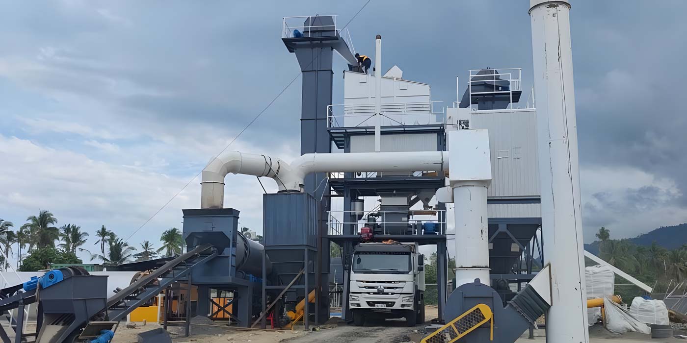 60 ton stationary mini asphalt mixing plant in the Philippines