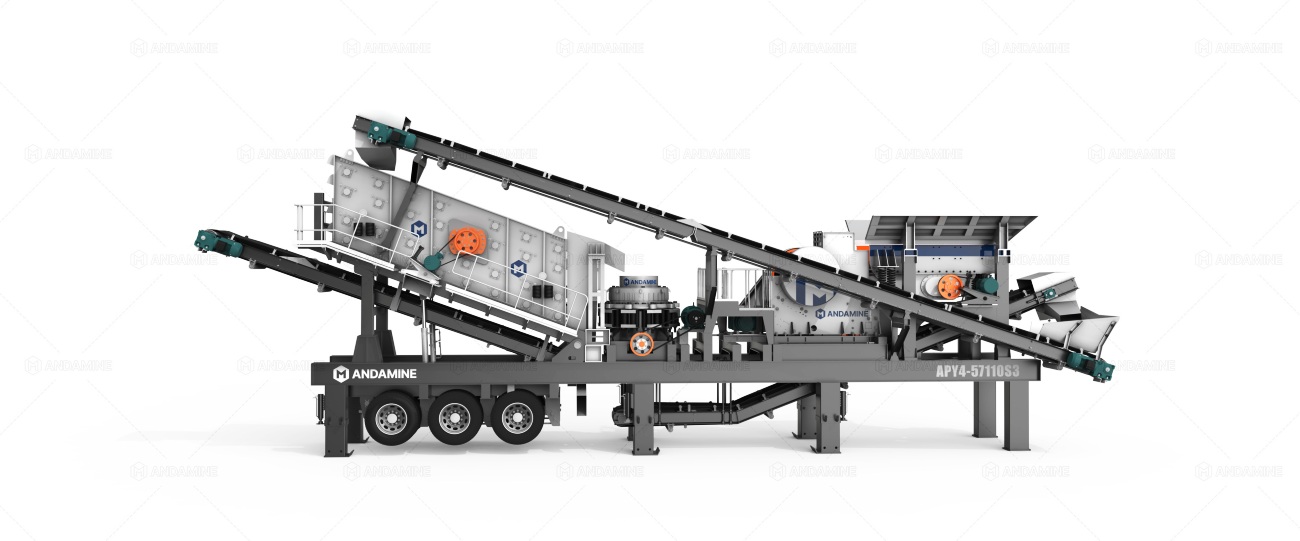 4 in 1 mobile crusher plant for granite processing
